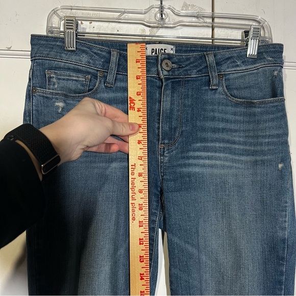 PAIGE Verdugo Ankle Jeans North Star Distressed Eroded Size 27 - Picture 4 of 10